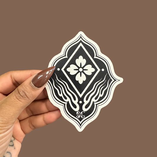 Diamond Flame Sticker